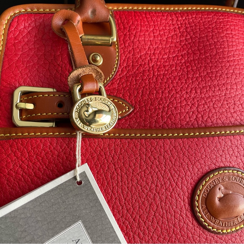 Dooney & Bourke Red Leather Buckle satchel Bag - Picture 5 of 15